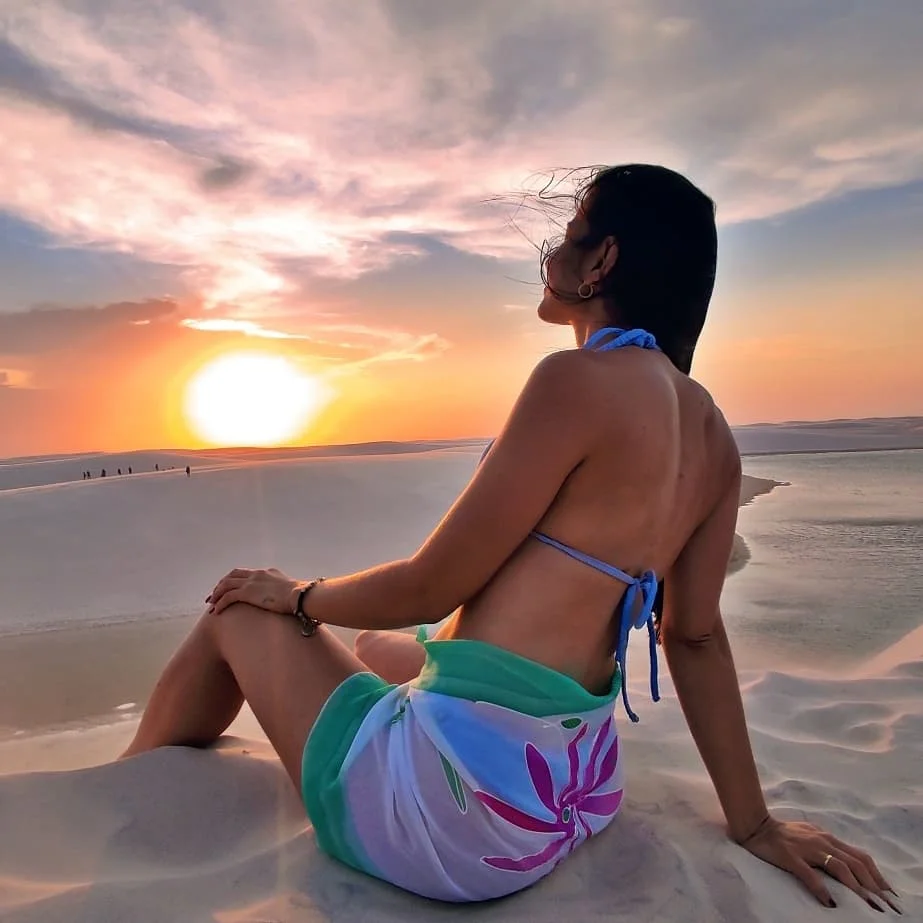 Pôr do sol nos Lençóis Maranhenses